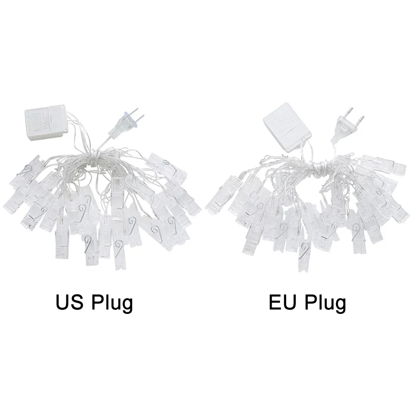 

3.55m 20 LEDs String Lights Photo Clip Home Decoration Hanging Picture Lamp Clips for Party Wedding LB88