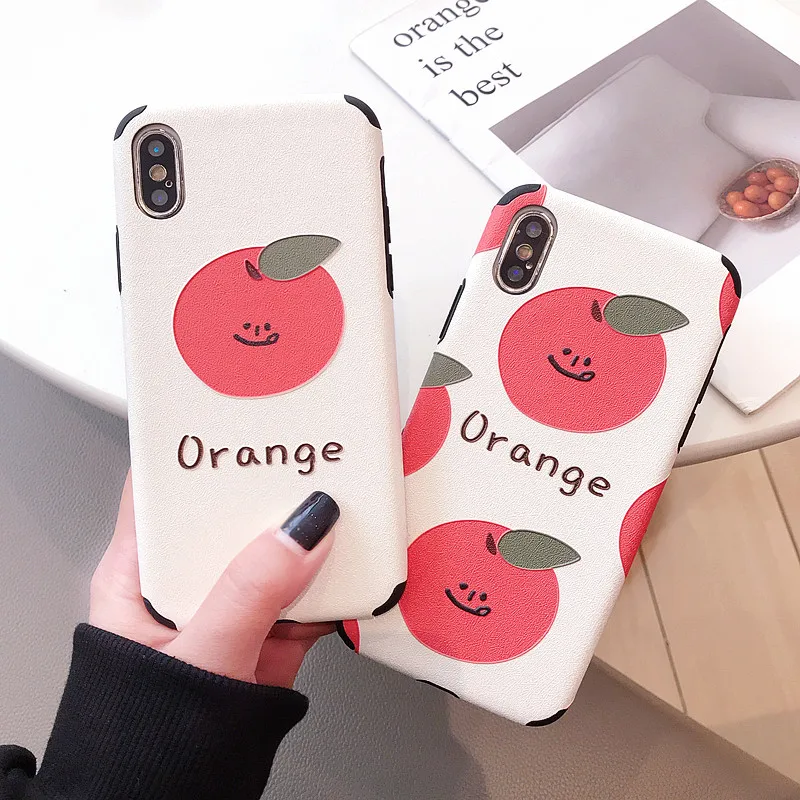 

Soft Case for Huawei P30 Lite P20 Mate 20 Pro Nova 4 4E 3E 2S Honor Play 8X View 20 10 P10 P Smart Plus Orange Phone Bags Cases