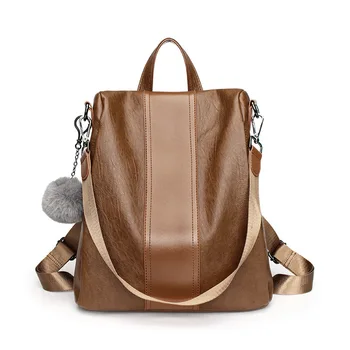 

CHALLEN PU Leather Backpacks Women Female High Quality Fashion Travel Bag Waterproof Rucksack School Backpack For Girl Mochilas