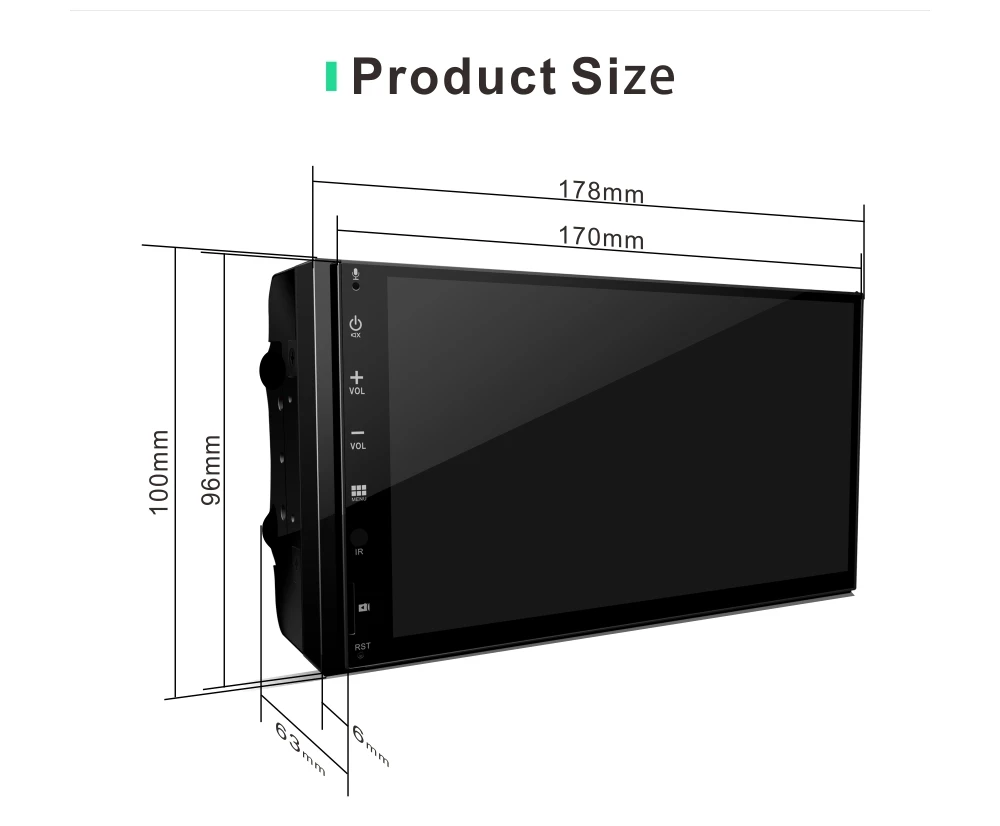 Cheap Dinpei 7" 2 Din Car Multimedia Player GPS Navigation Stereo Audio Radio Mp5 WiFi SD USB touch screen Universal Android 7.1 16