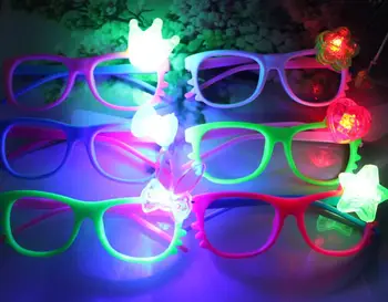 

10pcs Blinking LED Blind Eye Mask Glasses Light Up Flashing Wedding Favors Gifts Party Supplies Adult Child Glow Sunglasses