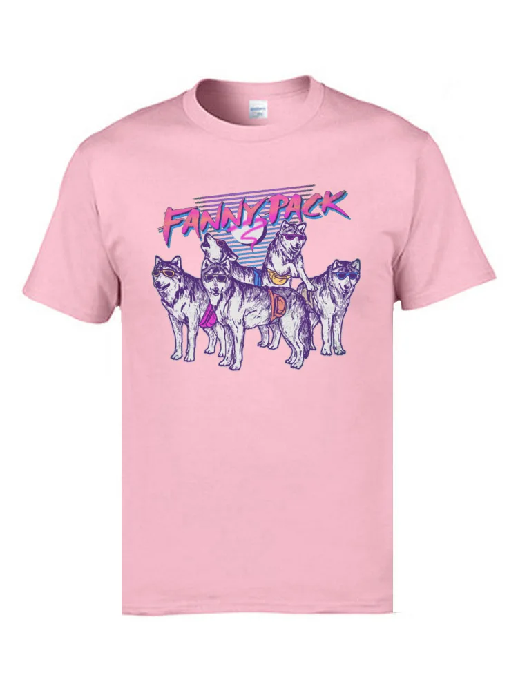 Fanny Pack 7025 Slim Fit Short Sleeve Tops & Tees Summer O-Neck Cotton Men's T Shirt Slim Fit Tops & Tees Funny Fanny Pack 7025 pink