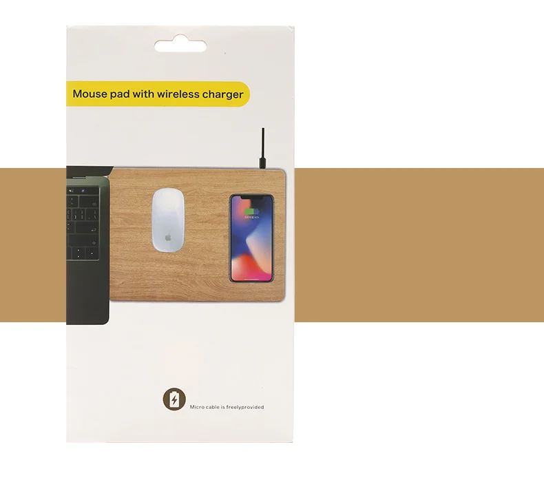 Fast Wireless MousePad Charger,2 in 1 Mouse PadMat Wood With Wireless Charger for iPhone X 8 7 Samsung Note 8S9S8 Qi Charger (12)