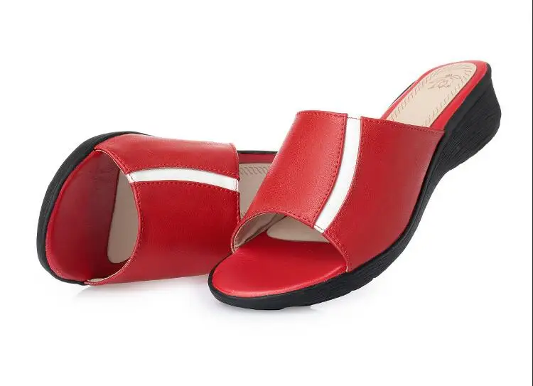 Г. летние новые популярные женские босоножки на танкетке с нескользящей подошвой 3,5 см, сандалии и шлепанцы, модная женская обувь, большой размер 35-43