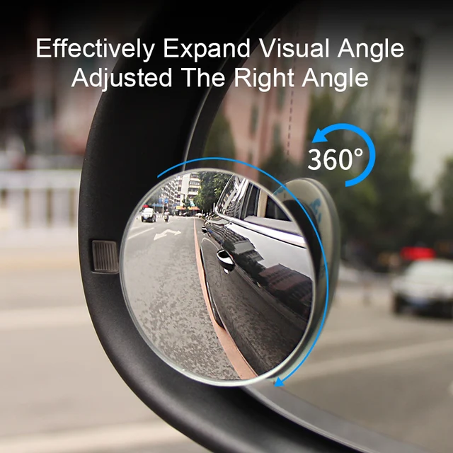MEIDI Car Rear view Convex Mirror Voiture 360 Degree Rotable Wide Angle Blind Spot Auto Exterior Accessory for parking safety