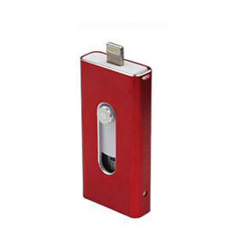 Красный Лидер продаж, USB флеш-накопитель iphone/IPad/ПК металлический флеш-накопитель HD флеш-накопитель 8/16/32/64 Гб флэш-накопитель 3-1 флеш-накопитель для iphone usb пользовательских - Цвет: Красный