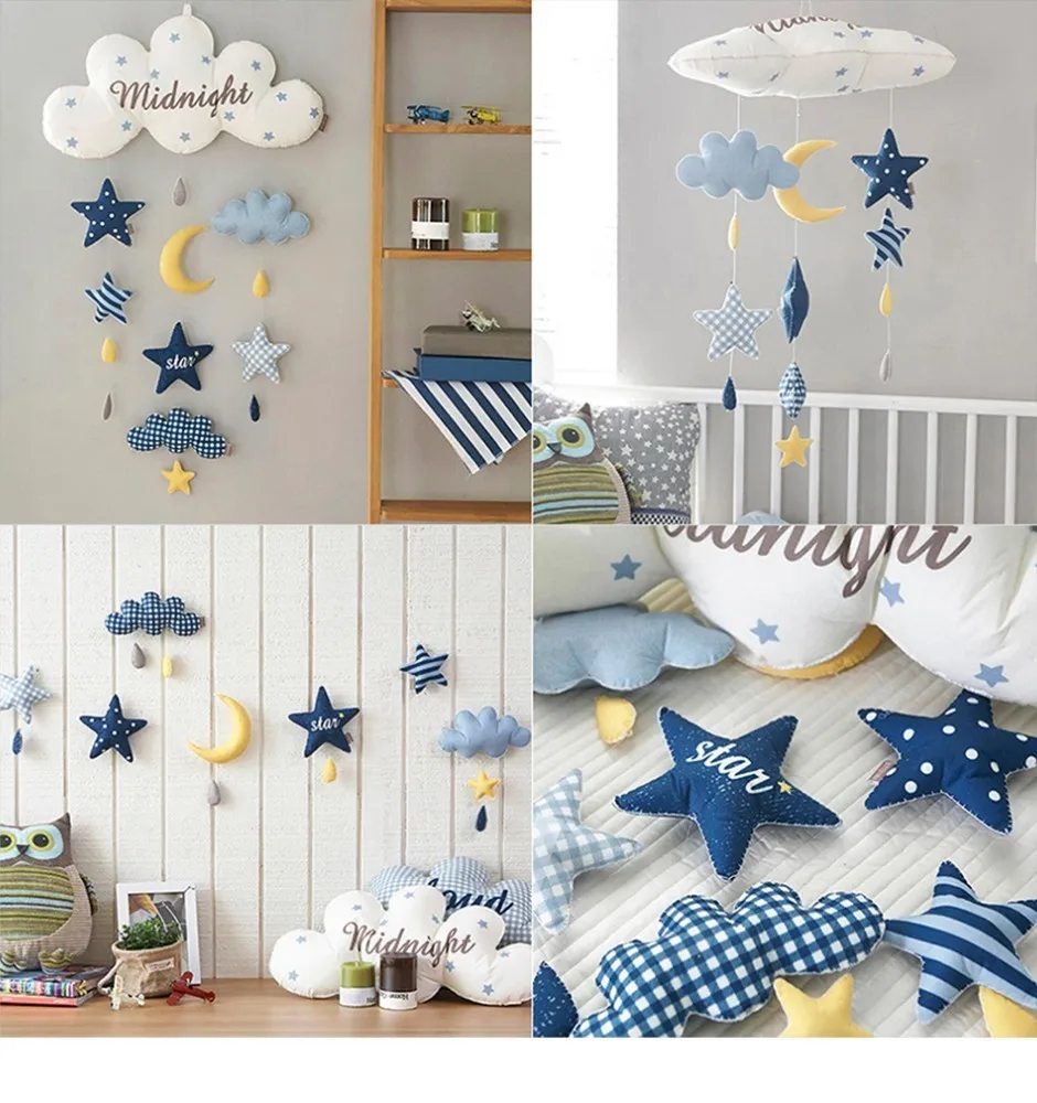 Brinquedo do Bebê Berço para Recém-nascidos Estrela Foguete Faça Você Mesmo Cama Bell Brinquedos Mãe Artesanal Girando Chocalhos Titular Caixa Musical Lua 11 Brinquedos e hobbies