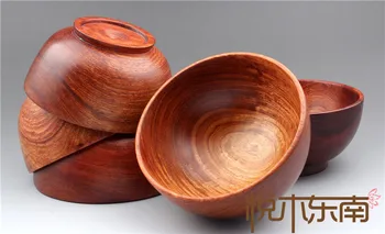 

Natural Burma flower pear solid wood bowl Vietnamese mahogany baby bowl original wood without paint environmental protection