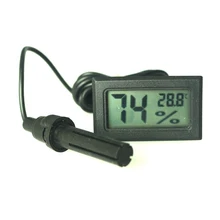 Digital Fridge Thermometer Hygrometer Mini Temperature Humidity Meter with Waterproof Sensor