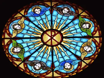 

PX-89 Church stained glass window 45x60cm Oil Painting By Numbers landscape Cuadros Decoracion Acrylic Paint On Canvas