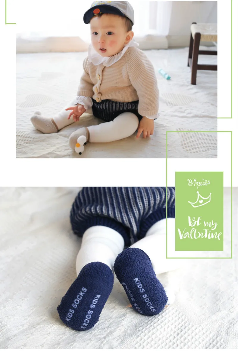 Осень-зима, новые детские носки-тапочки с рисунком Больших Глаз нескользящие носки для малышей 0-1-3 лет, детские носки-лодочки