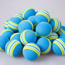 Free Shipping 100pcs/bag Blue Rainbow EVA Foam Golf Balls Sponge Indoor Outdoor Practice Training Aid Swing Backyard