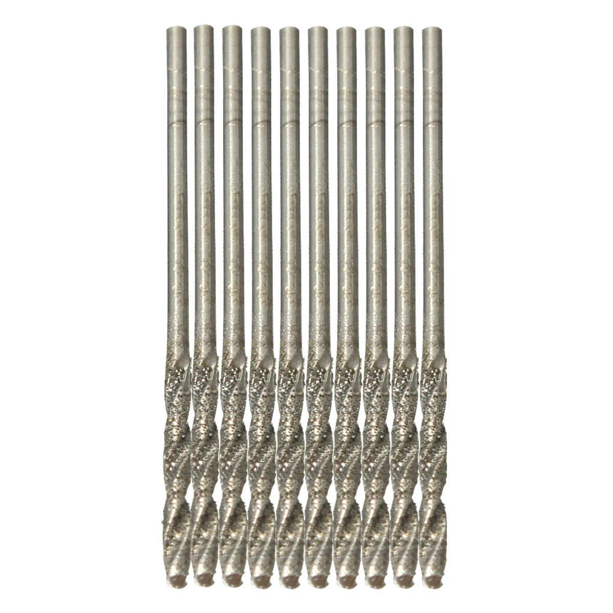 THGS 10pcs 1MM Diamond Tipped Drilling Drill Twist Bits Set Jewlery