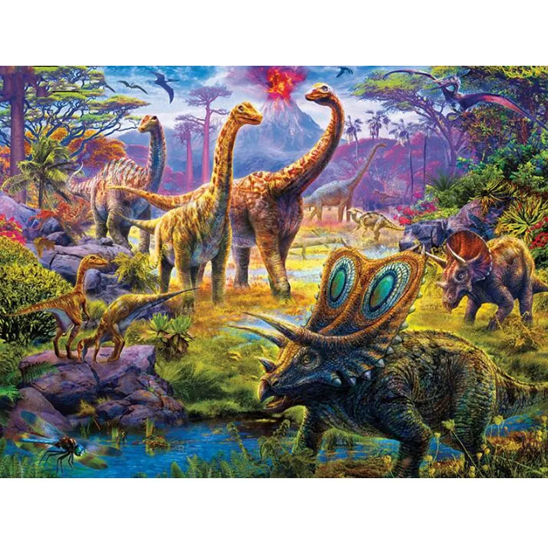 

Hobbies and Crafts 5D DIY Square Diamond Painting "Jurassic Park Dinosaur" Diamond Embroidery Cross Stitch Rhinestone Decorate
