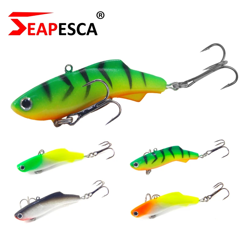 

SEAPESCA 1Pcs New VIB Ice Fishing Lure 5.5cm 8.5g Isca Artificial Bait Wobber Sinking Soft Wobblers Winter Fishing Tackle YA8134
