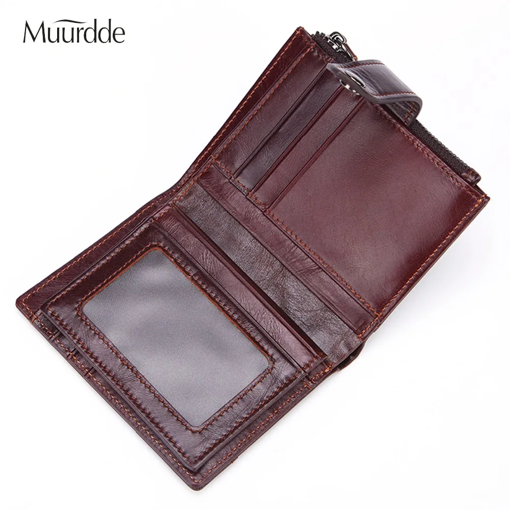 

Muurdde Design Genuine Leather Women Wallet Female Coin Purse Small Walet Portomonee Lady PORTFOLIO Zipper for Girls Vallet Mini