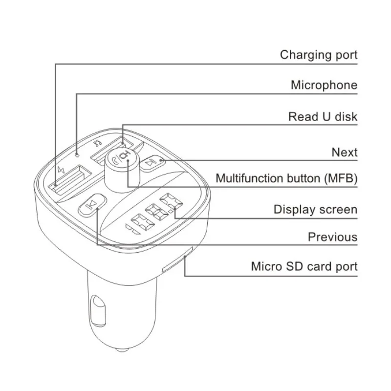 Автомобильный fm-передатчик JaJaBor, комплект Bluetooth, MP3 аудио музыкальный плеер, Bluetooth 5,0, громкая связь, вызов, быстрая зарядка, Обнаружение напряжения