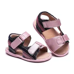 Tipsietoes сандалии для девочек детская обувь детей обувь мальчиков дышащие туфли на плоской подошве Летние удобные кожаные
