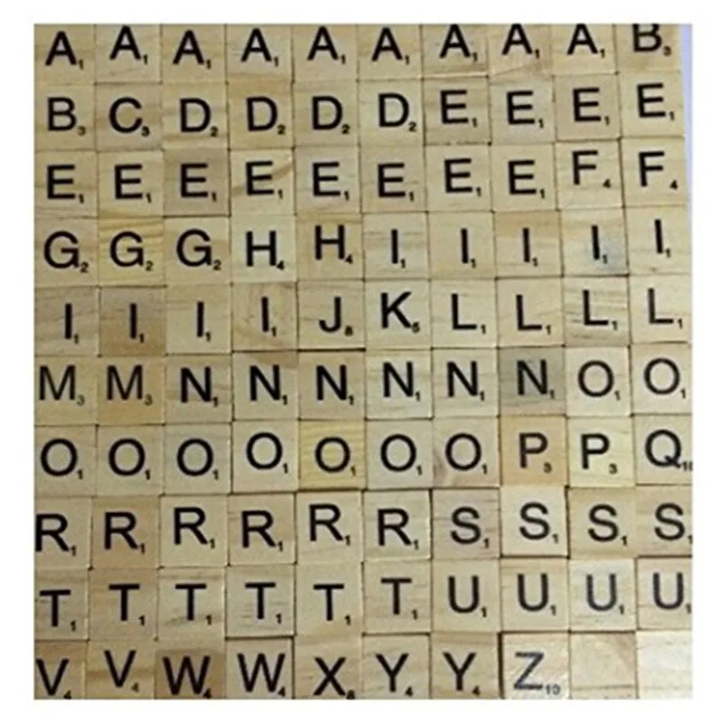 100 шт./компл. Дети DIY деревянный алфавитный поделки развивающие Scrabble буквы Craft Jigsaw головоломки игрушки для детей SA885621