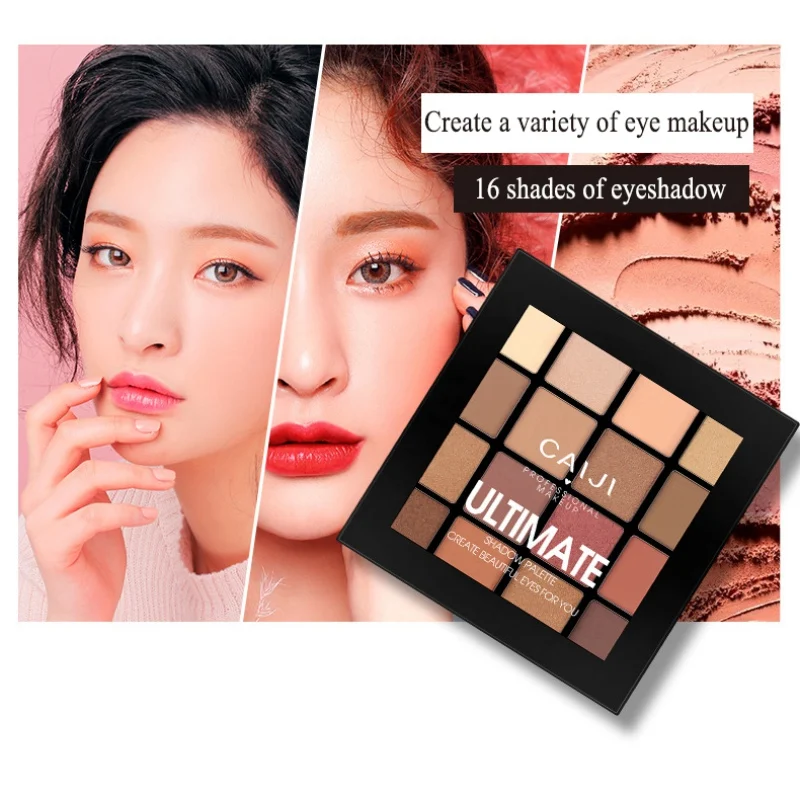16 цветов Professional для дам Eye Shadow Palette косметические блестки порошок долговечный