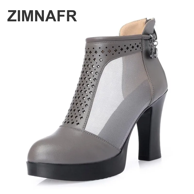 

ZIMNAFR BRAND WOMEN SANDALS SUMMER HIGH HEEL MESH SANDALS WOEMN FASHION SANDALS hollow breathable WOMEN SANDALS PLUS SIZE