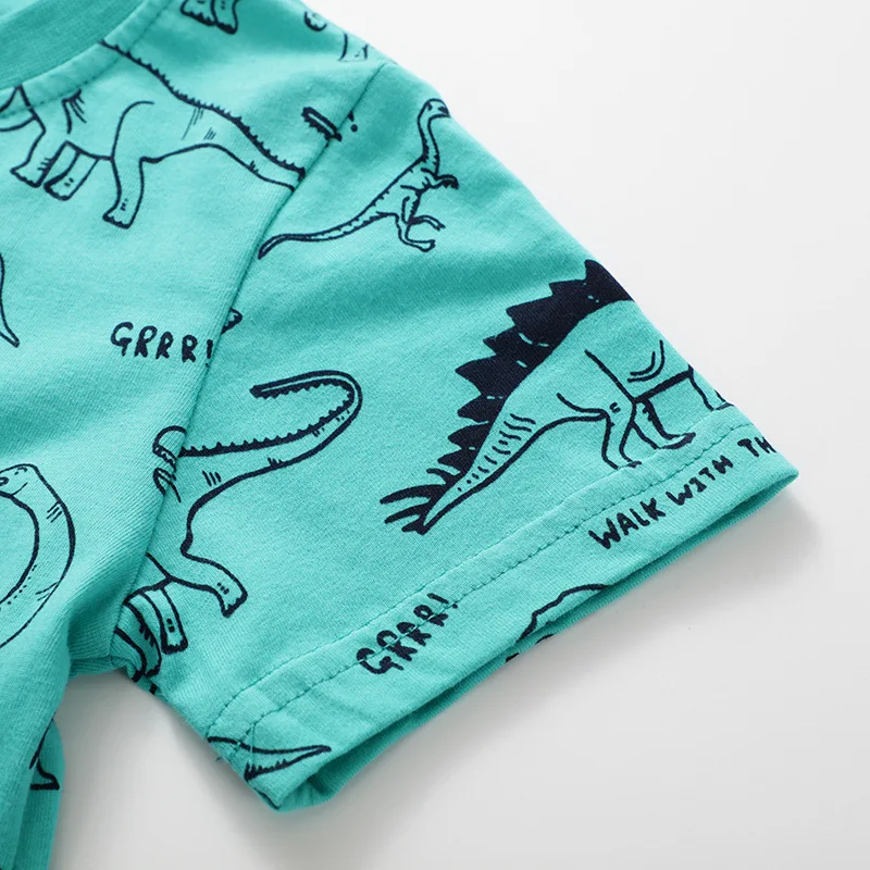 Roupas de Verão dos Desenhos Crianças Animados Camiseta Meninos Nova Verão Bebés Meninos Cotton Top Tees Animais Bonitos Apliques Crianças Roupas 13 meninos t camisa nova verão do bebê