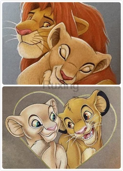 

Square Drill 5D DIY Diamond Painting Animated film"The Lion King"Diamond Mosaic Embroidery Cross Stitch Handicrafts Home Decor