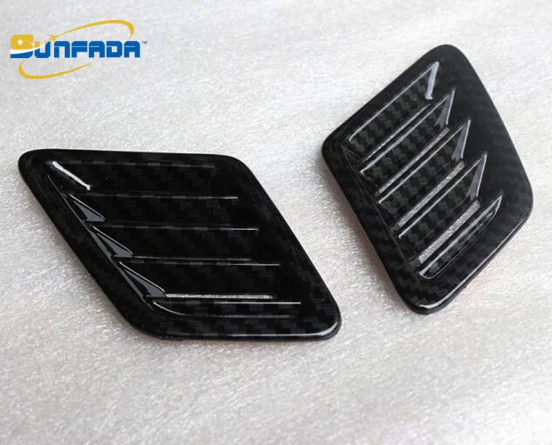 SUNFADA ABS углеродное волокно/хром кондиционер вентиляционная Рамка для украшения выходного отверстия автомобильные чехлы для NISSAN TIIDA/Pulsar/Latio/Versa