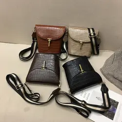 Повседневное аллигатора Crossbody сумки для Для женщин узором «крокодиловая сумка Для женщин в полоску Ширина пояс Pu кожаные сумочки