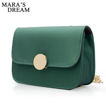 

Mara's Dream 2018 Women Bag Leather Shoulder Handbags Sling Messenger Crossbody Flap Small Chain Fashion Solid Color Mini Bags
