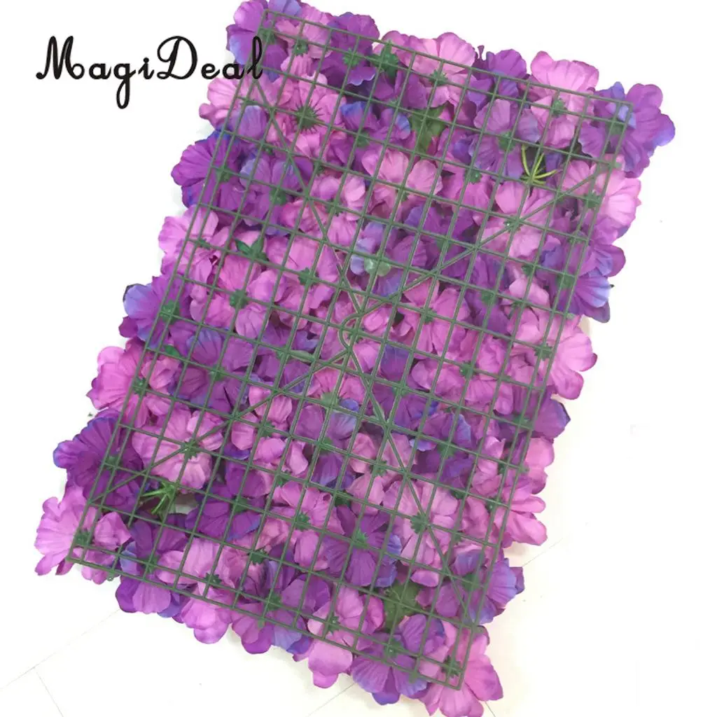 Romantic Artificial Flower Wall Panels Wedding Venue Roses Hydrangea Floral Decor Type A 5 Colors Choice	