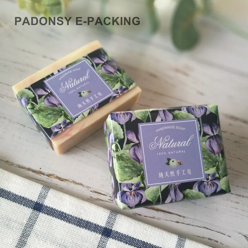 

Purple Oorchid Printed Soap Wrapping Paper Soap Box Packaging Pure Cold-process Soap Wrapper