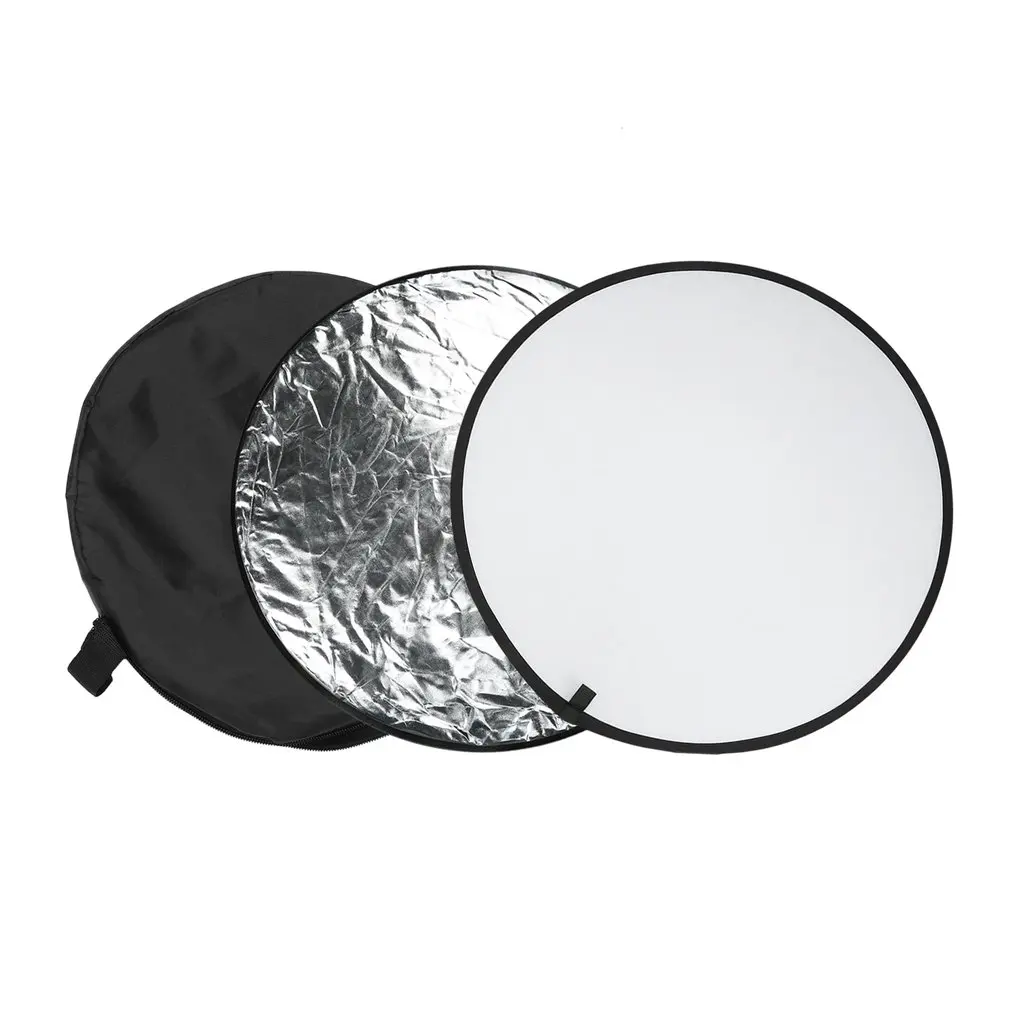 

60cm 80cm 5 in 1 Photography Studio Light Mulit Photo Disc Collapsible Light Reflector Round Disk with Zipped Round Carrying Bag