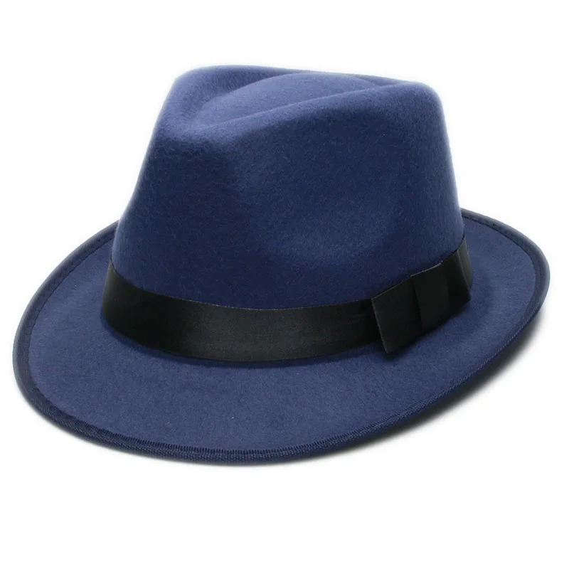 LUCKYLIANJI ретро жесткий фетр для женщин мужчин складной широкими полями Billycock топ шляпа Боулер Дерби Джаз Fedora панама повседневные шляпы(Размер: 57 см