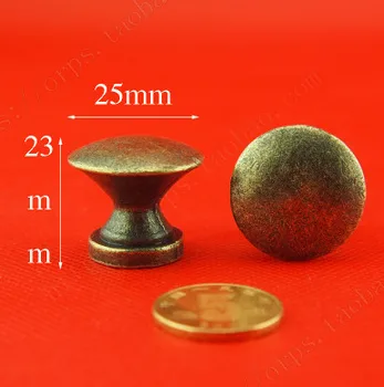 

For Hardware supplies Box Knobs Handle Bronze Drawer Wooden Box antique Smooth zinc alloy single hole drawer handles 04