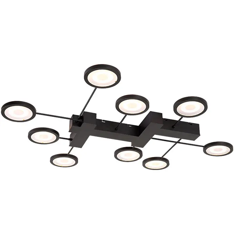 

2018 New arrival Nordic Post modern Simple Pendant lights Living room bedroom black white Droplight 3/4/6/9 head LED lighting