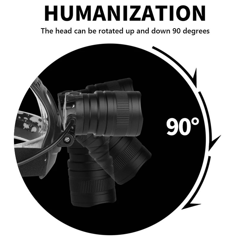 Внешний аккумулятор, высокая мощность, Головной фонарь, светодиодный фонарь, телескопическая фара cree xhp50, usb 18650, водонепроницаемый, для кемпинга
