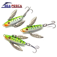 SEAPESCA Winter Ice VIB Baits Luminous Jig Bait 5cm 7.3g Lead Head Isca Artificial Vibrations Spoon Metal Fishing Lure ZB41A ice lure fishing spoon bait for winter fishing 8g 50mm isca artificial metal jig winter fishing tackles leurre peche 509
