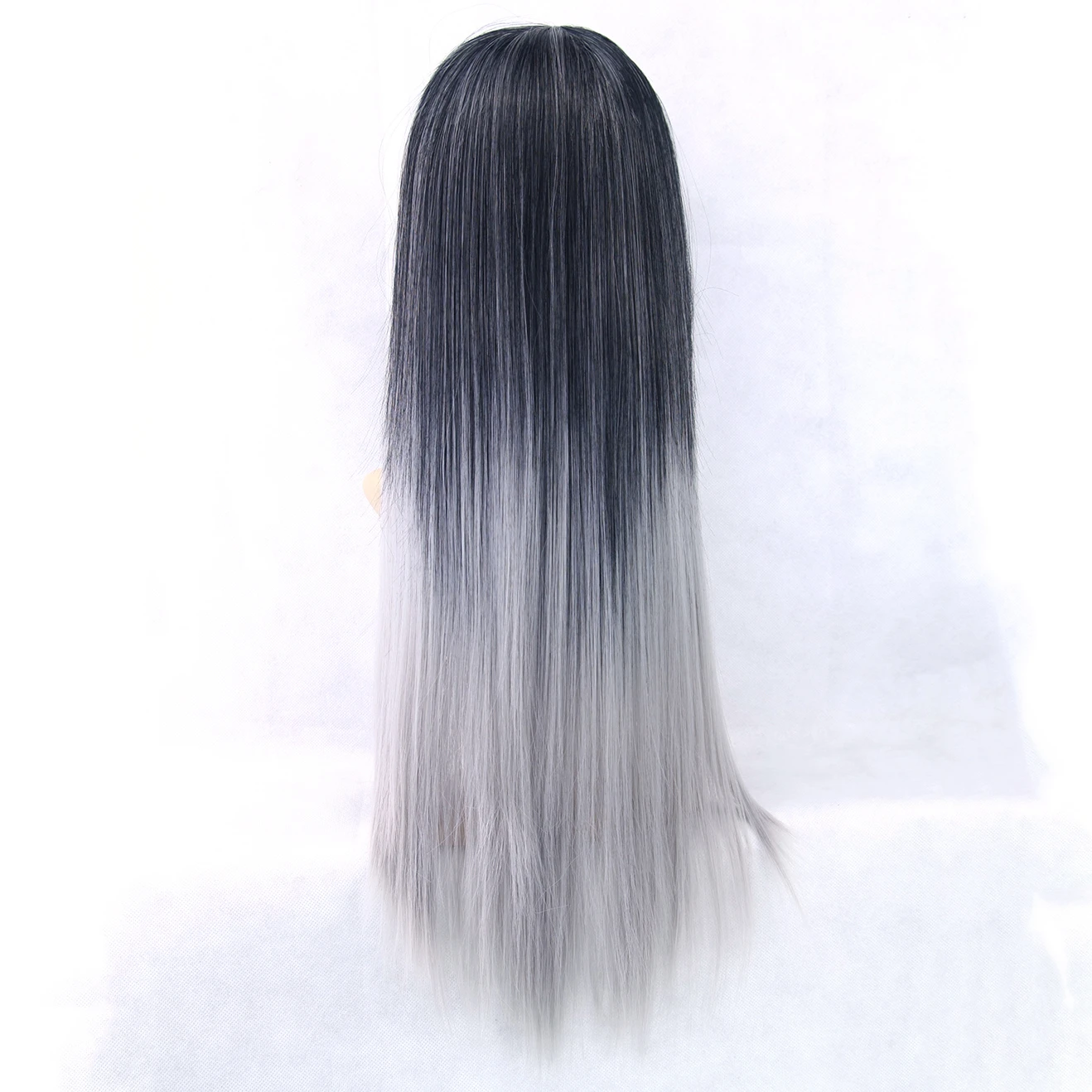 Soowee 6カラーロングストレート黒に灰色オンブル毛ピース耐熱ファイバー人工毛コスプレウィッグ Synthetic None Lace Wigs Aliexpress