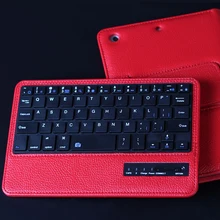 For iPad Mini 2 Mini 3 Mini 4 Wireless Bluetooth Keyboard +PU Leather Cover Protective Smart Case For iPad Mini2/3/4 + Gift