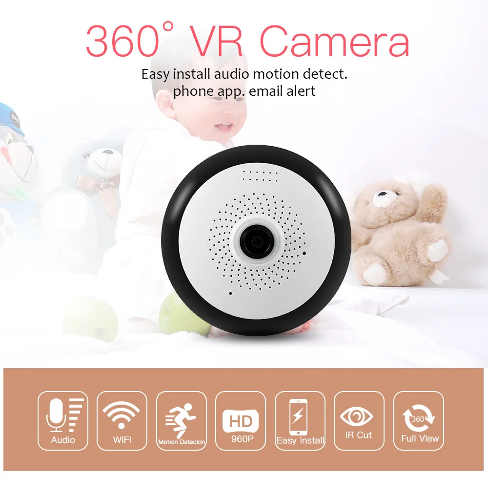 wifi wireless Panoramic Security IP Camera (1)