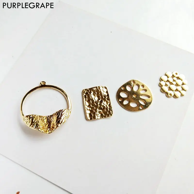 

8pcs Alloy Pendant DIY Earrings Jewelry Accessories Handmade Materials Fashion Fine Ring Irregular Minimalism