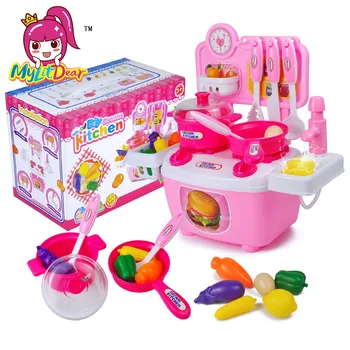

Baby Toy Artificial Tableware Kitchen Toys House Kid's Utensils Cooking Pots Children Pans Food Water Pretend Play Toys Kitchen