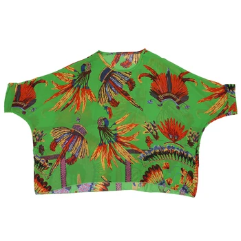 

Women's Batwing Sleeve Chiffon Shirt Bohemian Tops Blouse