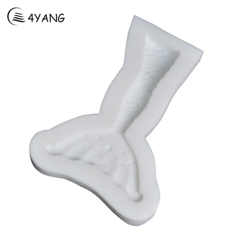 

4YANG Medium Mermaid Tail Silicone Mold Kitchen Gadgets Home Fondant Tool Dessert Mold Gateau Embosseuse Moules Decoranting Cake