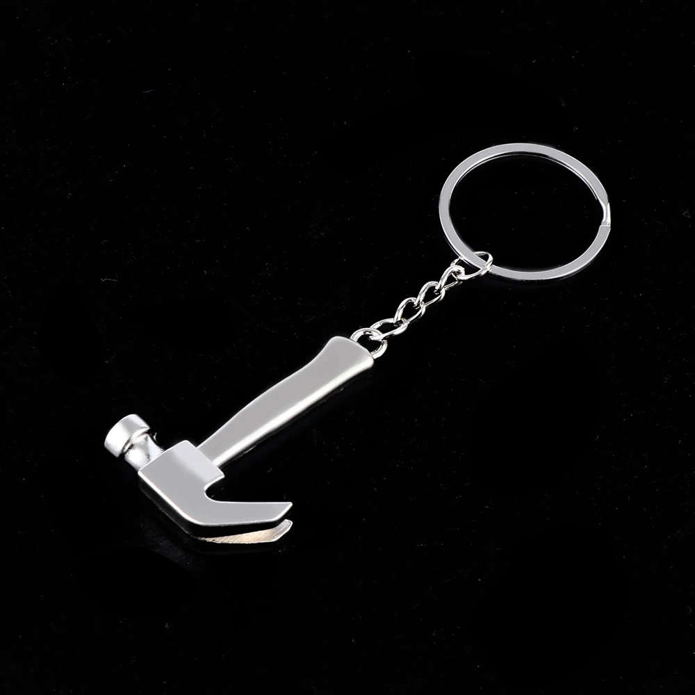 Unisex Novelty Mini Hammer Pendant Key Chain Simulation Tools Keychain