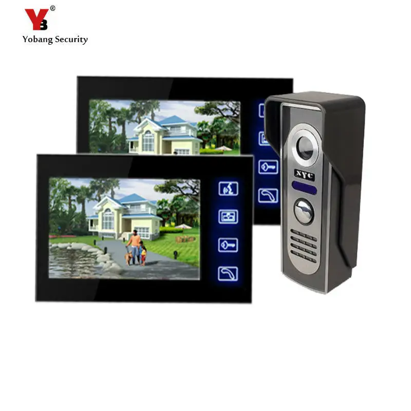 

7'' TFT LCD Wired Video Door Phone Visual Video Intercom Speakerphone Intercom System With Waterproof Outdoor IR Camera