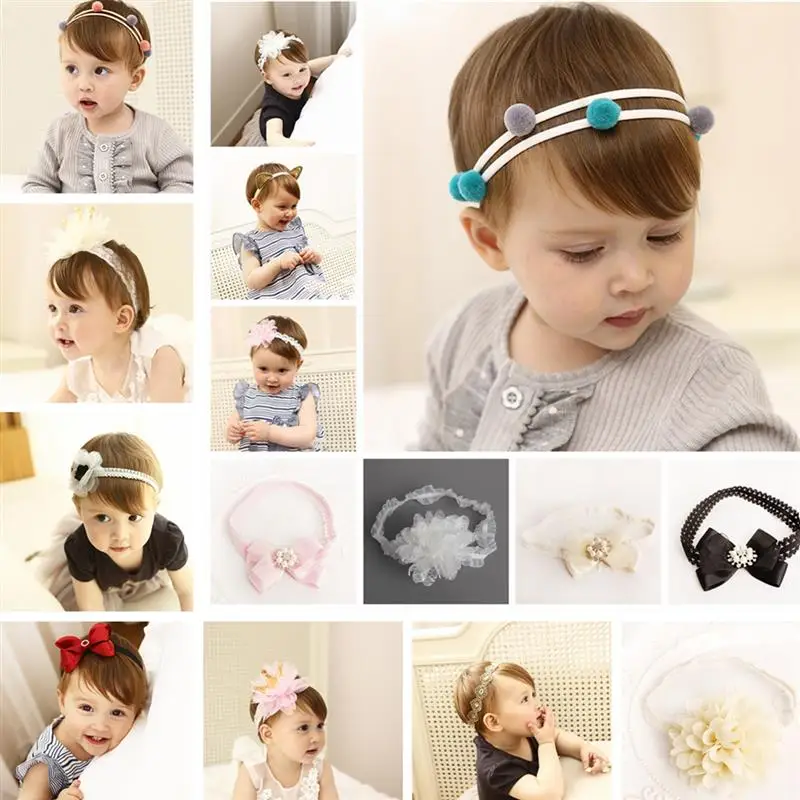 

Baby Girls Headbands Cute Baby Headband Princess Floral Bow Baby Hair Accessories Elastic Tiara Infantil Girl Gift