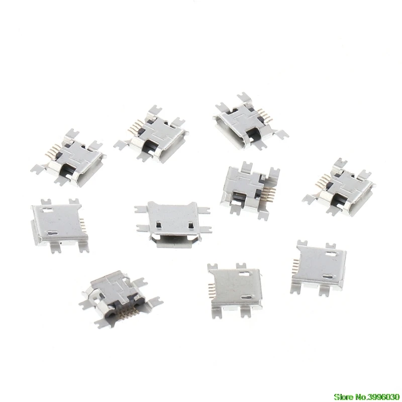 

10 Pcs Micro USB Type B 5 Pin Female Socket Connector For Tablet Phone Charging