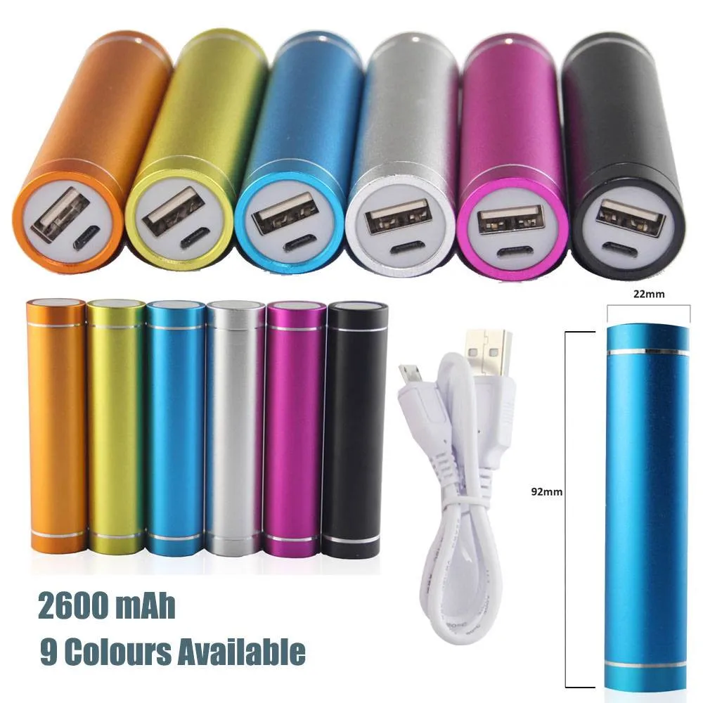 Free Shipping 2600mAh USB Portable External Battery Power Bank Charger For Smart Phone
